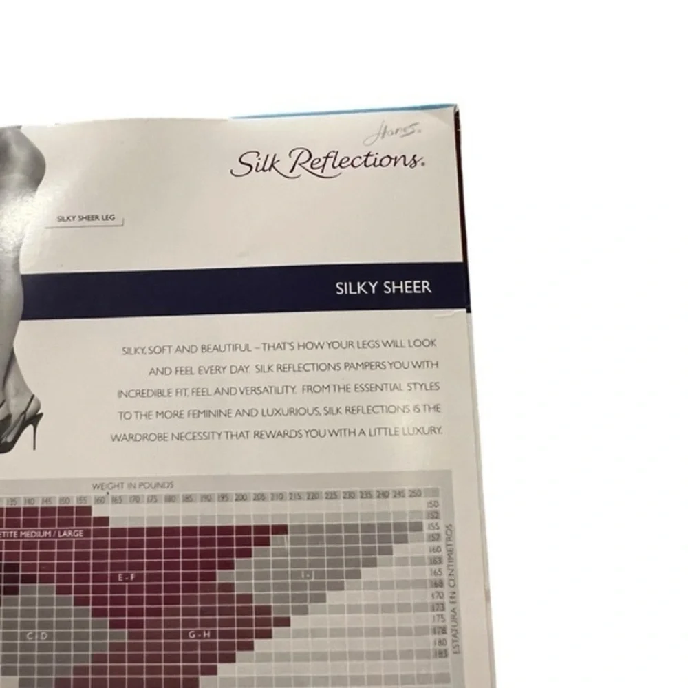 Hanes Silk‎ Reflections Pantyhose Control Top Sandalfoot Toe Style 717 EF Taupe